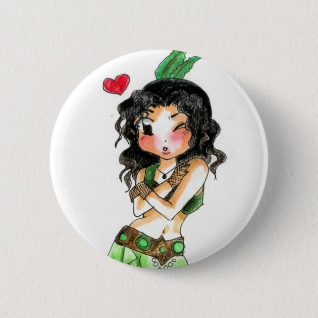 Badge Rond 5 Cm Tribalesque - Rosana (Devant)