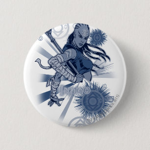 Badge Rond 5 Cm Tribu 10 d'indigo