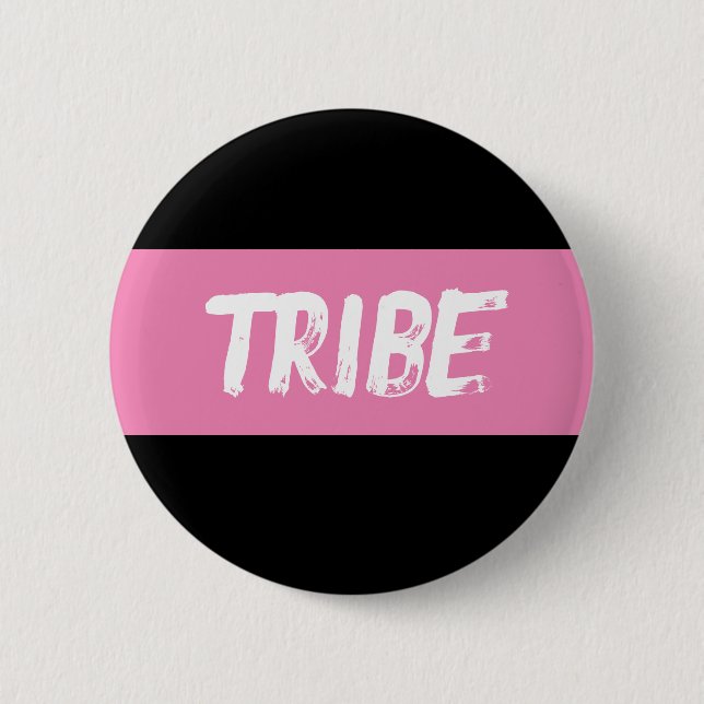 Badge Rond 5 Cm Tribu double rose (Devant)