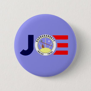 Badge Rond 5 Cm Tribu indienne de Narragansett pour Joe 2020