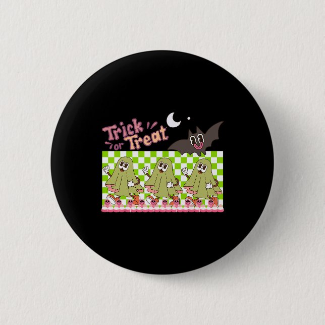 Badge Rond 5 Cm Trick Of Treat Halloween (Devant)