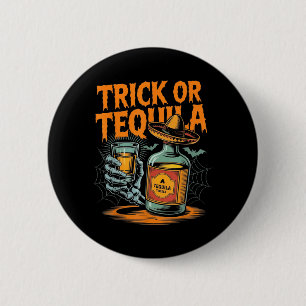 Badge Rond 5 Cm Trick or Barman Hommes Femmes Halloween Drôle