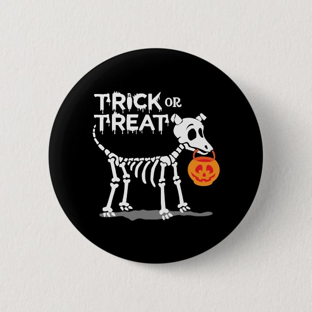 Badge Rond 5 Cm Trick Or Treat (Devant)