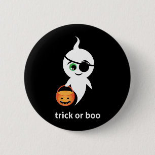 Badge Rond 5 Cm Trick Ou Boo