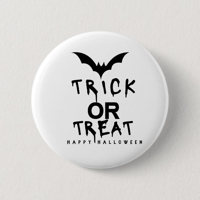 Badge Rond 5 Cm Trick ou traiter Halloween Citrouille Funny (Devant)