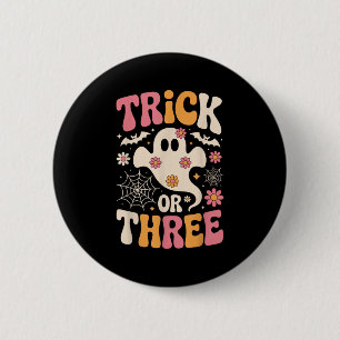 Badge Rond 5 Cm Trick Ou Trois 3 Ans Anniversaire Super Fantôme H