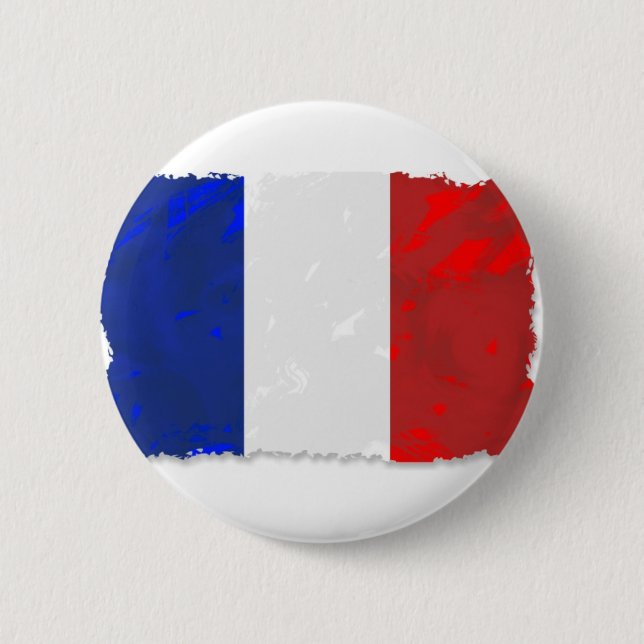 Badge Rond 5 Cm Tricolore français (Devant)