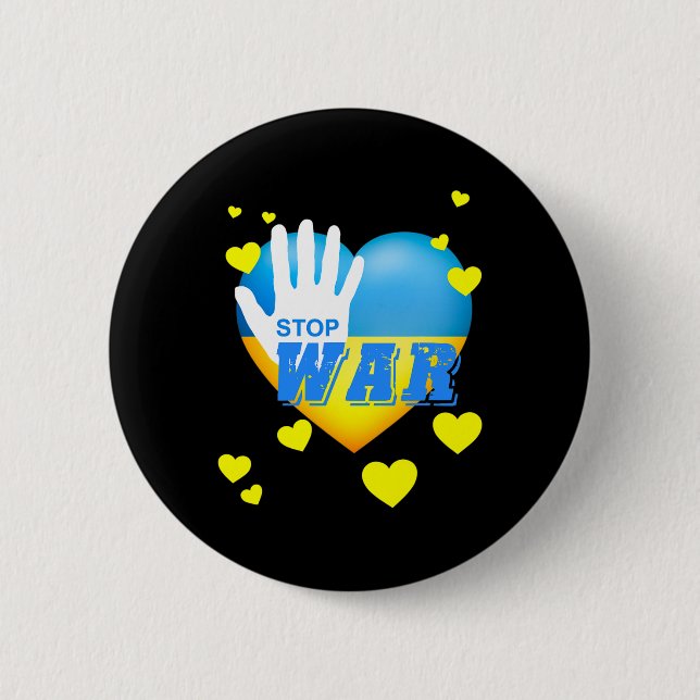 Badge Rond 5 Cm Trident ukrainien Drapeau ukrainien Drapeau ukrain (Devant)