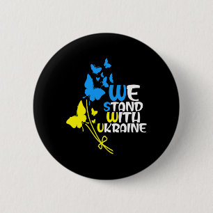 Badge Rond 5 Cm Trident ukrainien Drapeau ukrainien Drapeau ukrain