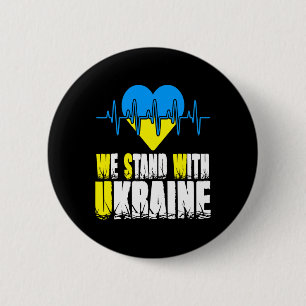 Badge Rond 5 Cm Trident ukrainien Drapeau ukrainien Drapeau ukrain