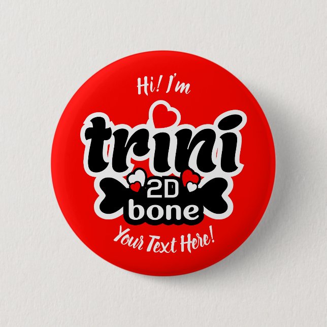 Badge Rond 5 Cm Trini 2D Bone (Devant)