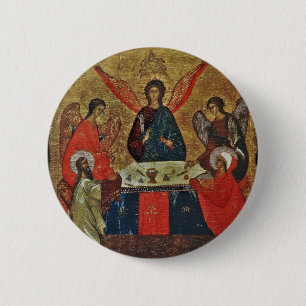Badge Rond 5 Cm Trinité avec les saints