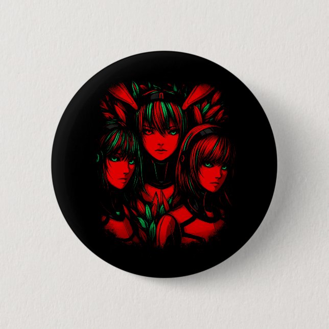 Badge Rond 5 Cm Trinité cramoisie (Devant)