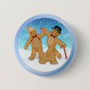Badge Rond 5 Cm Trio de pain d'épices