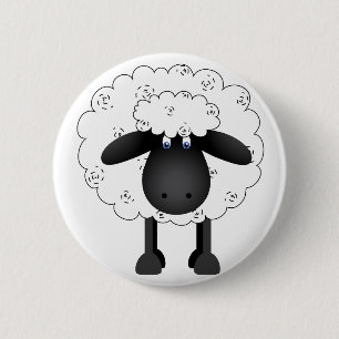 Badge Rond 5 Cm Trio des moutons