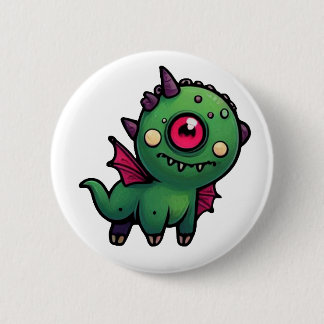 Badge Rond 5 Cm Tripod le bouton Monstre inadapté - Quirky One Eye
