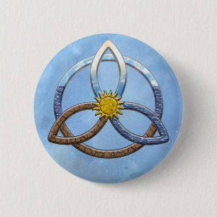 Badge Rond 5 Cm Triquetra Earth Air Water