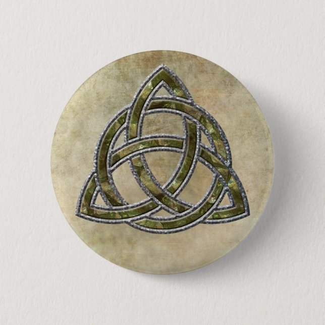 Badge Rond 5 Cm Triquetra Natural (Devant)