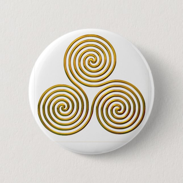 Badge Rond 5 Cm Triskele-or (Devant)
