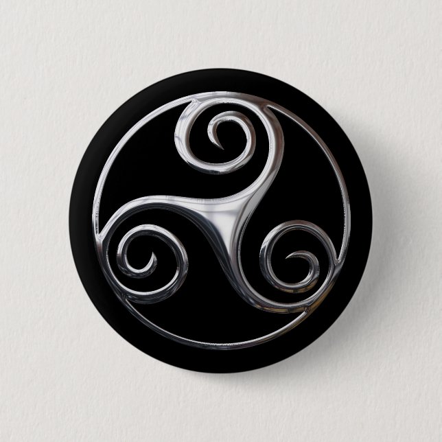 Badge Rond 5 Cm Triskelion (Devant)