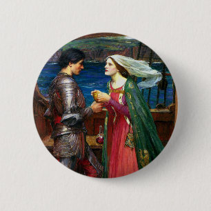 Badge Rond 5 Cm Tristan et Iseult, vers 1916 par John Waterhouse