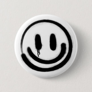 Badge Rond 5 Cm triste émoticône sourire