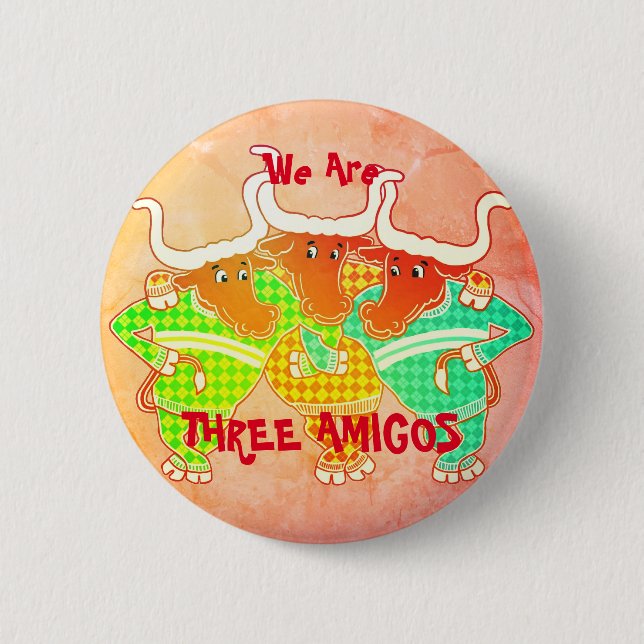 Badge Rond 5 Cm Trois Amigos (Devant)
