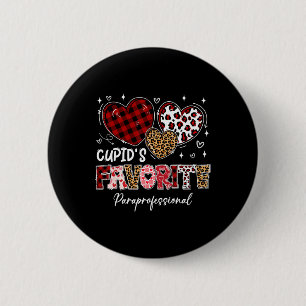 Badge Rond 5 Cm Trois cœurs la paraprofessionnelle préférée de Cup