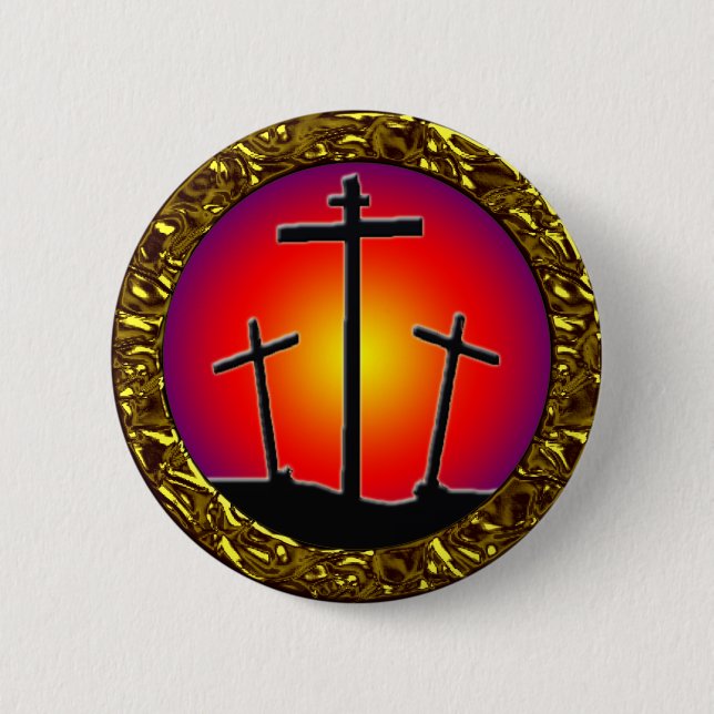 BADGE ROND 5 CM TROIS CROIX (Devant)