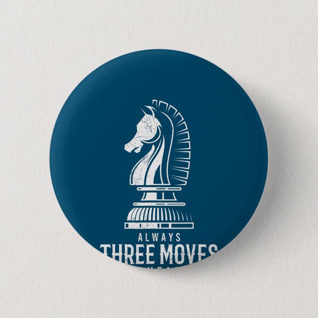 Badge Rond 5 Cm Trois Déplacements Devant I Chess Matt Jeu Jeu Jeu (Devant)