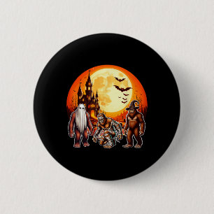 Badge Rond 5 Cm Trois Halloween Bigfoots Horror Boo Ghost Witch Mu