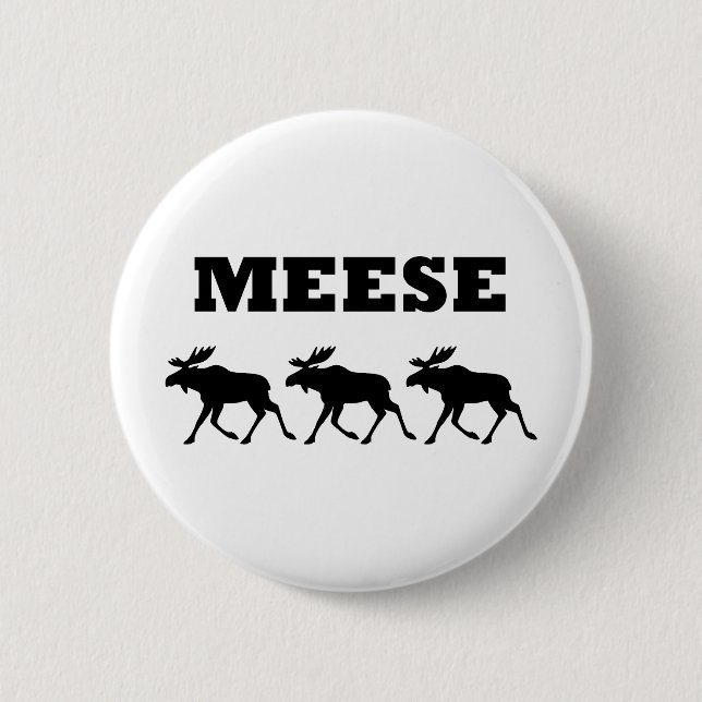 Badge Rond 5 Cm Trois Meese drôle (Devant)