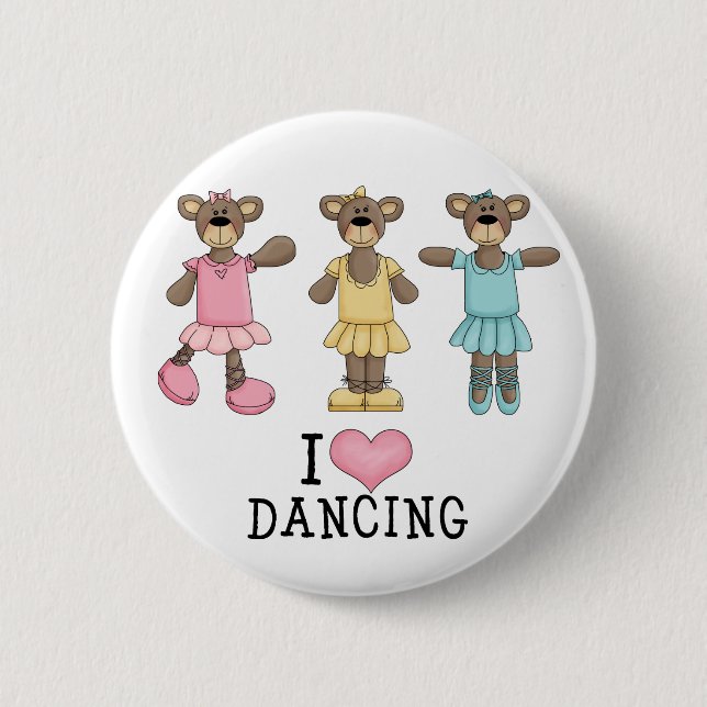 Badge Rond 5 Cm Trois ours de ballet (Devant)