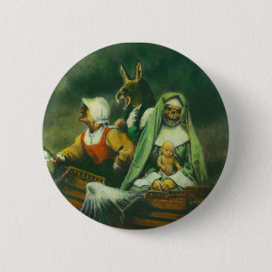 Badge Rond 5 Cm Trois Sorcières
