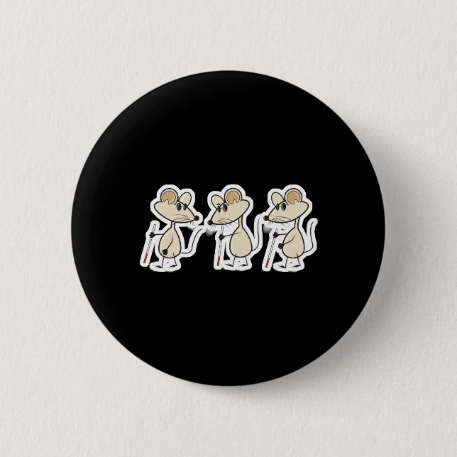 Badge Rond 5 Cm trois souris aveugles (Devant)