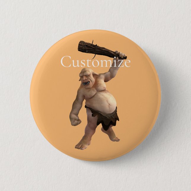 Badge Rond 5 Cm Troll moche Thunder_Cove (Devant)