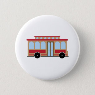 Badge Rond 5 Cm Trolley Car