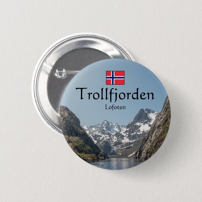 Badge Rond 5 Cm Trollfjord (Devant & derrière)