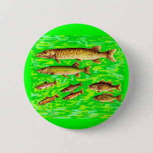 Badge Rond 5 Cm trop de poissons dans la mer