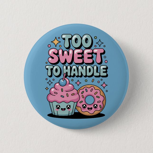 Badge Rond 5 Cm Trop doux à manipuler | Enfants Donut (Devant)