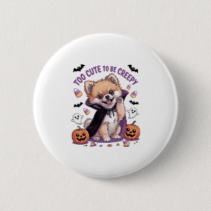 Badge Rond 5 Cm Trop mignon pour être Déplaisant Halloween Tee PNG