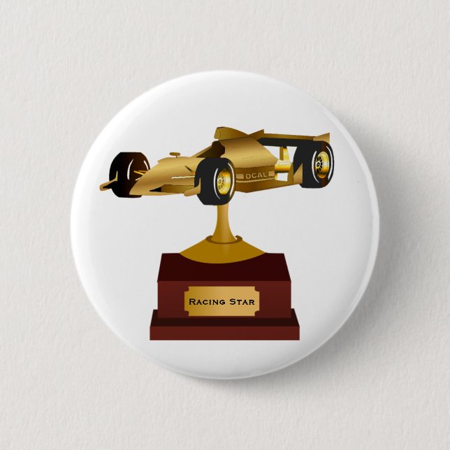 Badge Rond 5 Cm Trophée de voiture Golden Race (Devant)