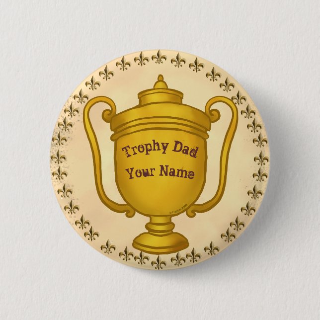 Badge Rond 5 Cm Trophée papa (Devant)