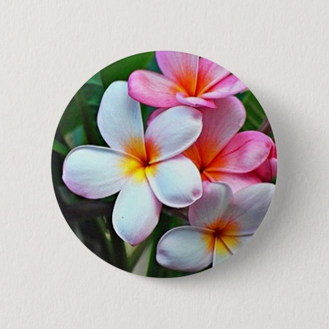 Badge Rond 5 Cm Tropical flowers (Devant)
