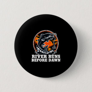 Badge Rond 5 Cm Trotline poisson-chat grand-père vintage en détres