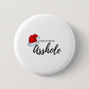 Badge Rond 5 Cm Trou de Noël adulte