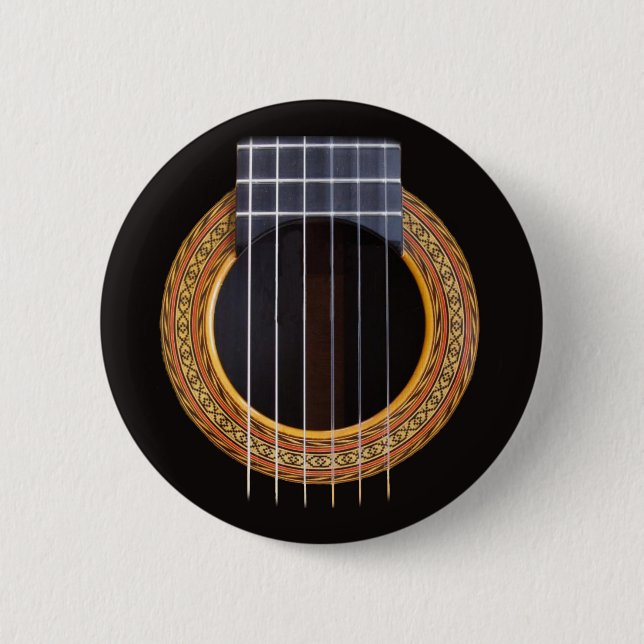 Badge Rond 5 Cm Trou espagnol de guitare (Devant)