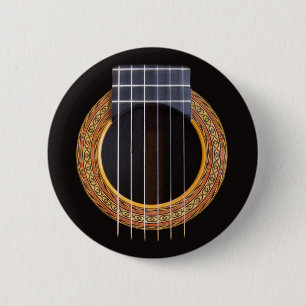 Badge Rond 5 Cm Trou espagnol de guitare