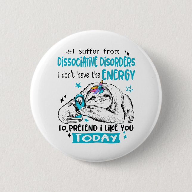 Badge Rond 5 Cm Troubles dissociatifs Mois de sensibilisation Ribb (Devant)