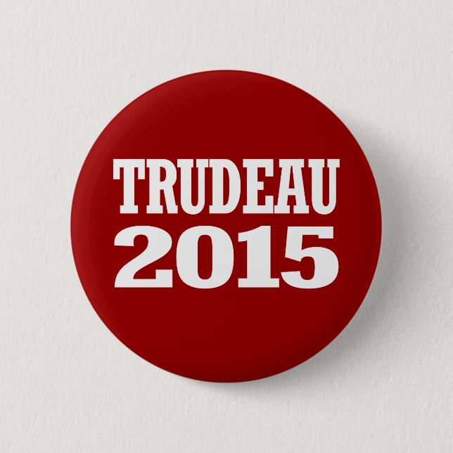 Badge Rond 5 Cm Trudeau 2015 (Devant)